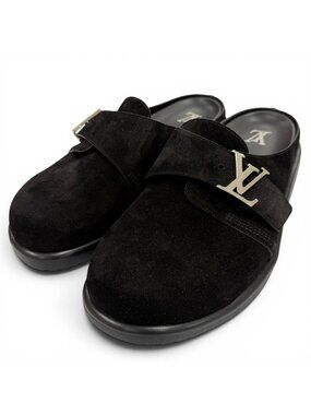 Louis Vuitton Suede Leather Noir LV Easy Sandals 7 LV Easy Mule - Shoes | LOUIS VUITTON main image 2